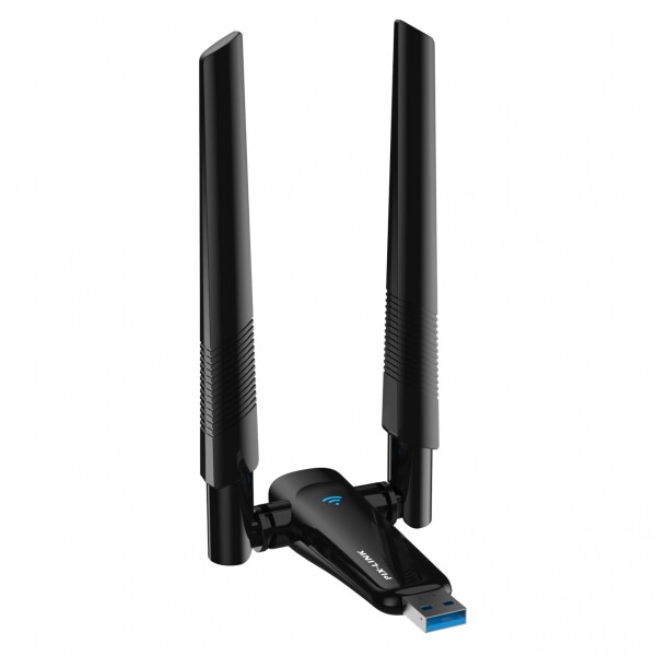 Receptor Wifi USB Doble Banda 5 GHZ 2 Antenas 300 Mbps Variante Color Negro