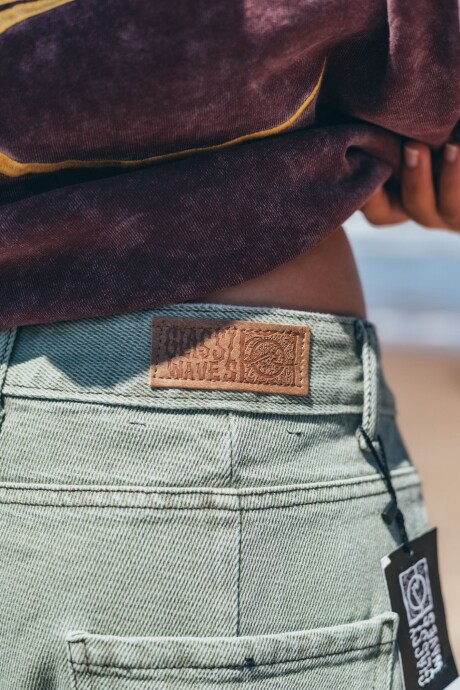 Pantalon Denim Wide Leg Fit / Verde - Preventa U