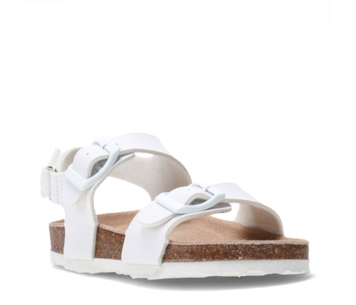 Sandalia BUCKY con hebillas y velcro White