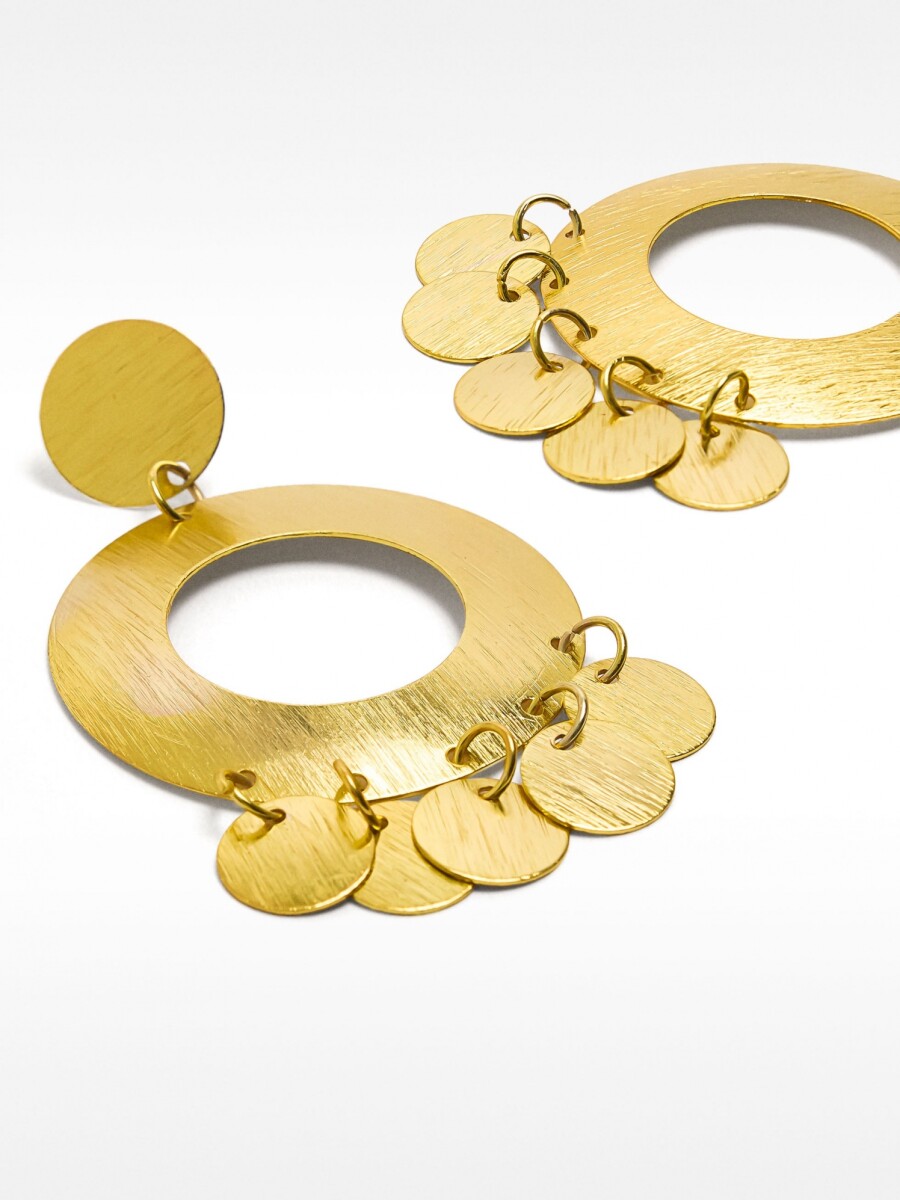 Pendientes Largos Redondos dorado