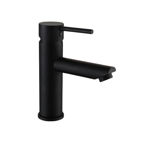 Monocomando para lavatorio, acero inoxidable, 9cm de altura, línea U Home, modelo Plus, negro mate. Monocomando para lavatorio, acero inoxidable, 9cm de altura, línea U Home, modelo Plus, negro mate.
