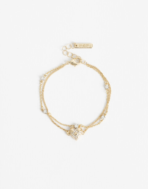 Pulseras Flexibles Strass Pulsera Flexible Multicadena Dorado - Dorado