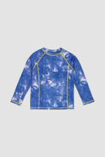 Tshirt manga larga print 2-10a Batik azul