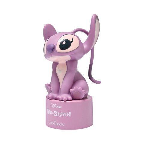 Veladora 3D con Luz LED y Parlante Lexibook 13 cm Stitch Rosa