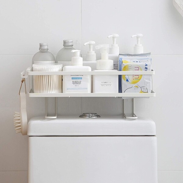 Estante organizador de pared para baño Blanco