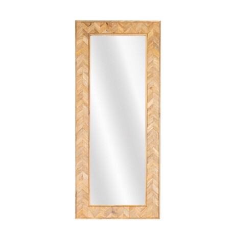 ESPEJO DE PARED MADERA-DE-MANGO MARRON RECTANGULAR AKIRA