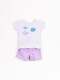 CONJUNTO REMERA + SHORT BASSIA LILA