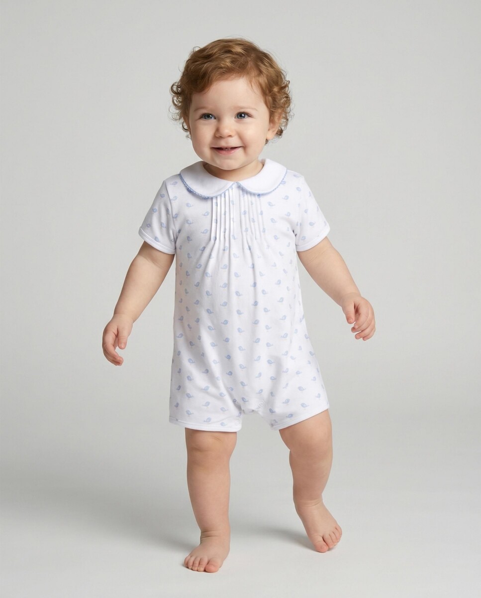 Pijama De Bebe Corto - Gris 
