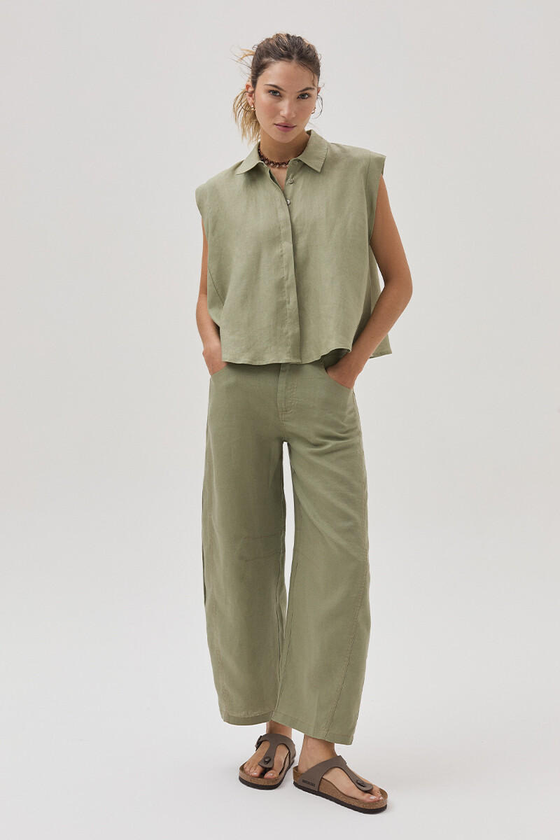 Blusa Pistacho Verde Militar