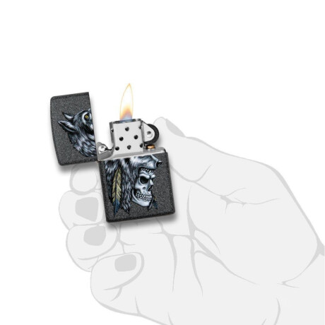 Encendedor Zippo Wolf Skull Featherk - 29863 Encendedor Zippo Wolf Skull Featherk - 29863