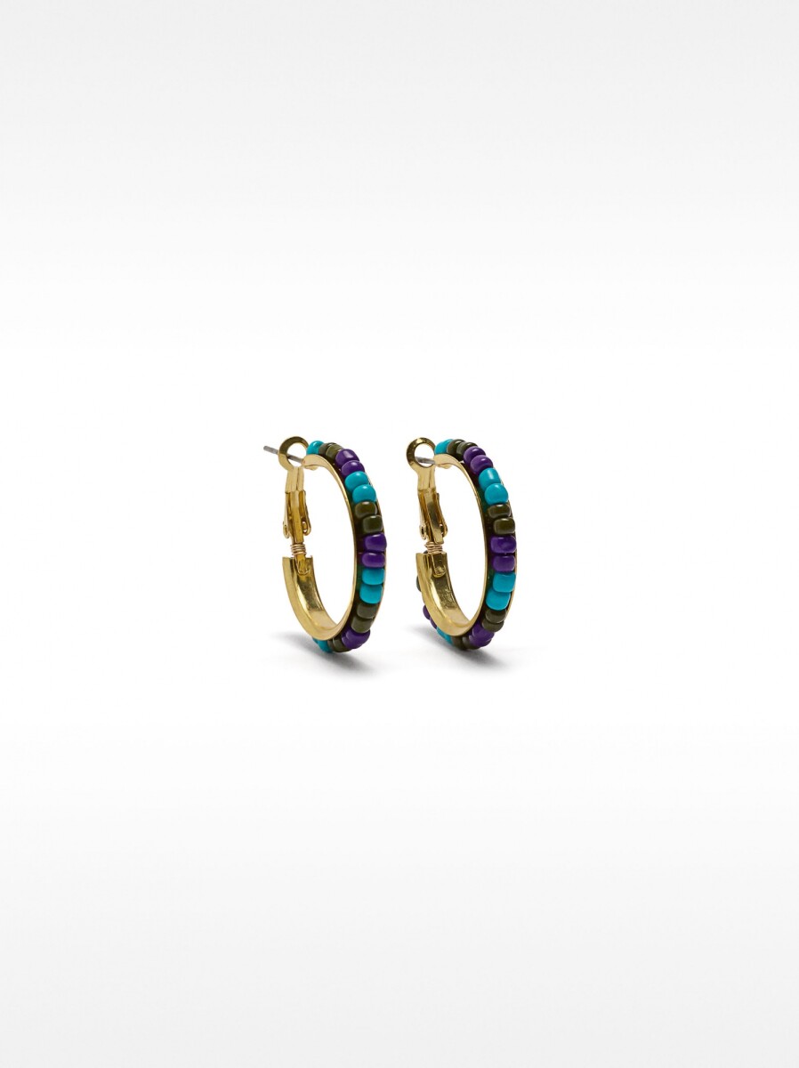 Aros Con Cuentas - multicolor 