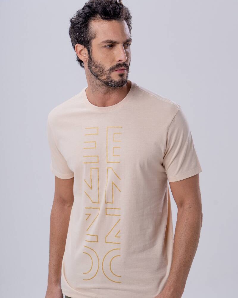 Remera manga corta Beige