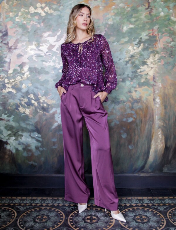 Pantalon Saten Wide VIOLETA