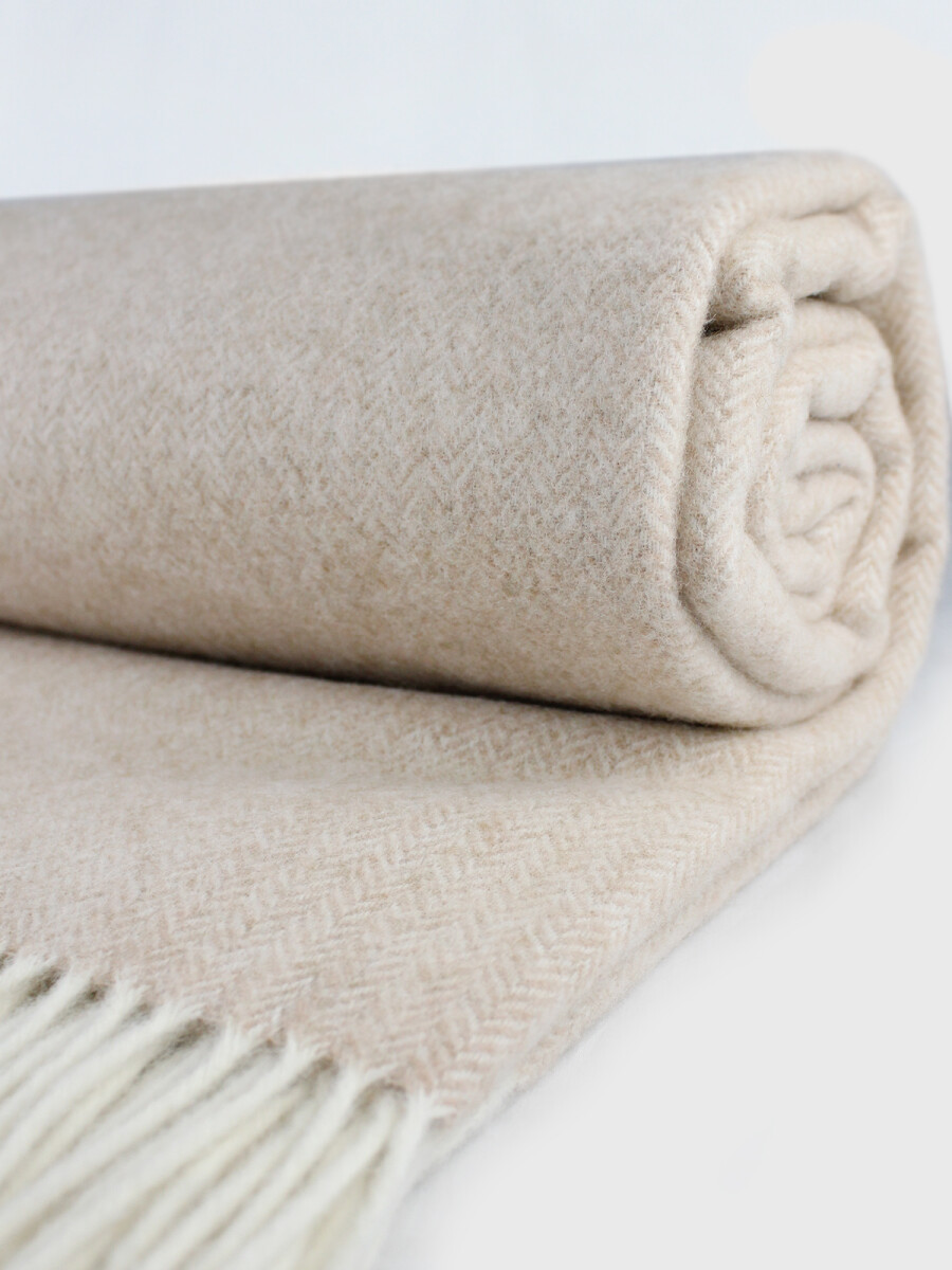 Manta 100% Lana - Beige 