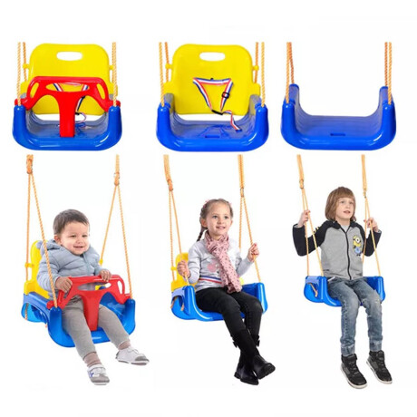 Hamaca 3 En 1 Infantil P/ Bebes Niños Columpio Azul