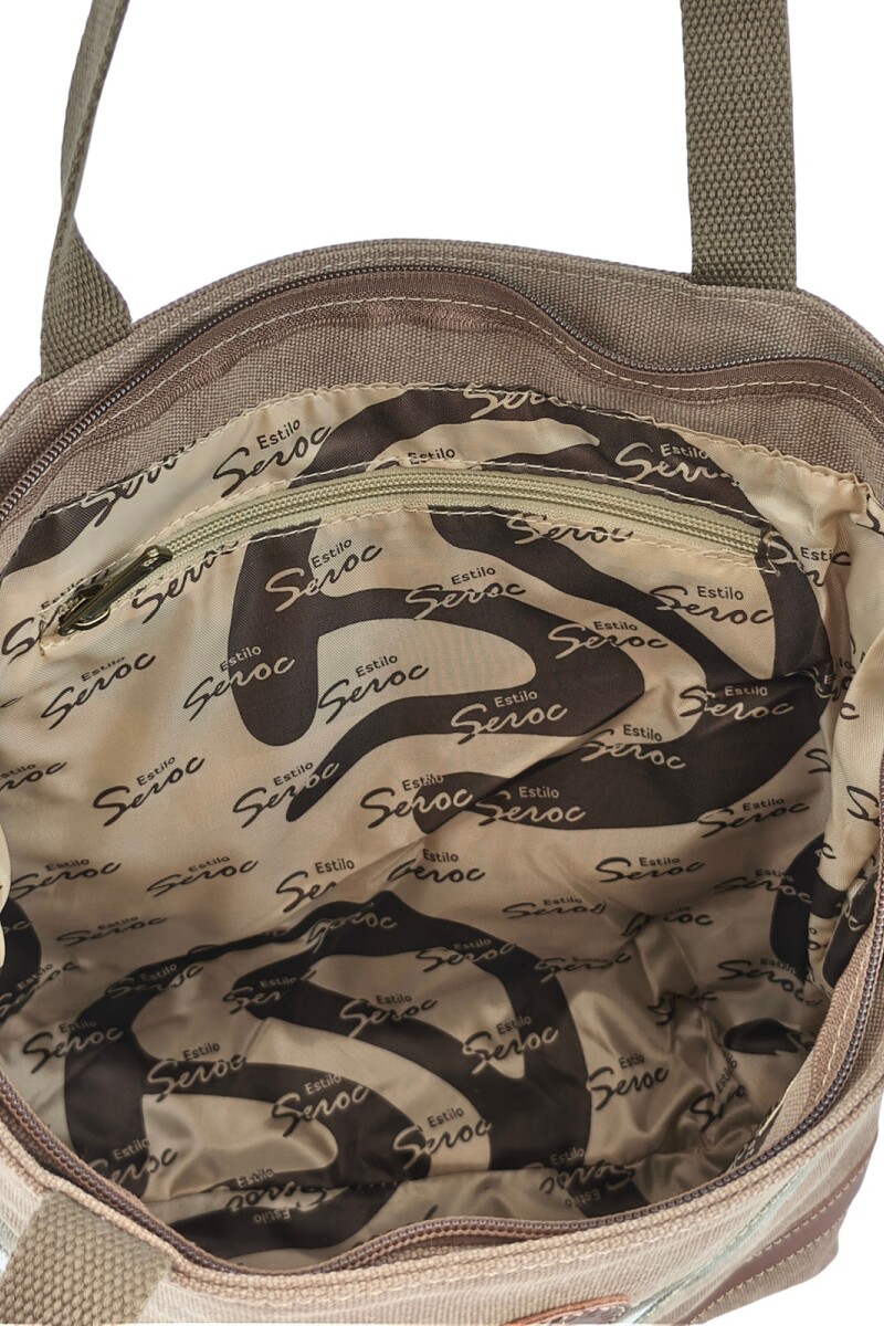 Bolso Tote de Lona Casual Verde