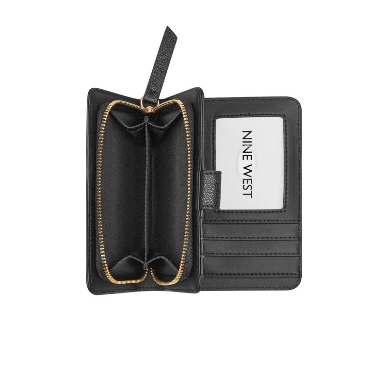 Small Leather Good Lockup 9 Slg French Wallet Black