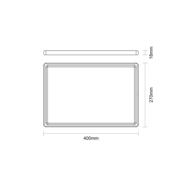 Tabla rectangular 40 x 27cm. "CHURRASCO" -TRAMONTINA TB1515
