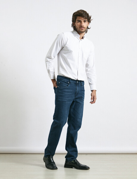 012684 CAMISA HARRY Beige/blanco