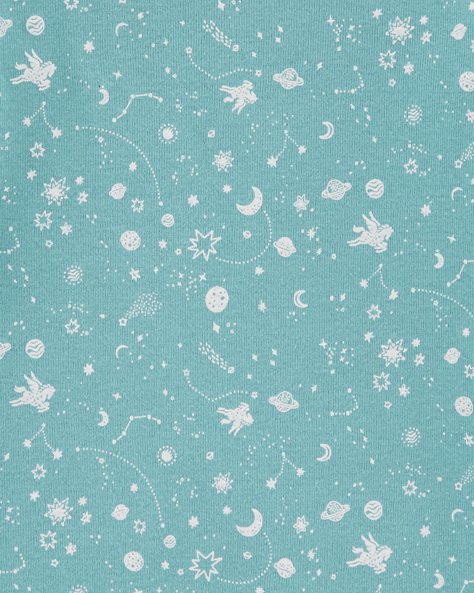 Pijama cuatro piezas de algodón, dos remeras y dos pantalones Sin color