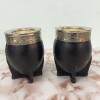 Mate imperial artesanal con boquilla de alpaca Negro