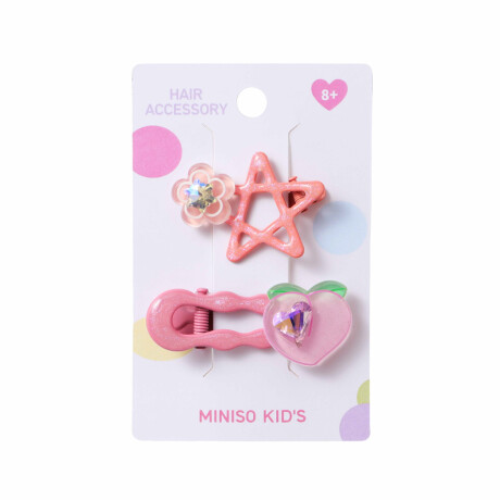 Broche star 2pcs rosa