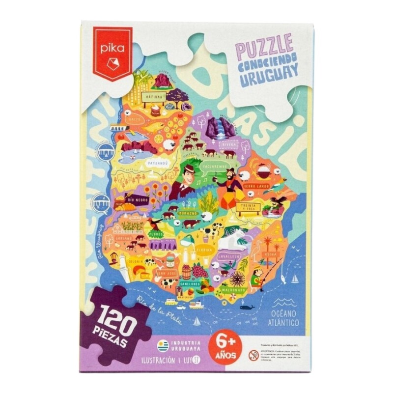 Puzzle Conociendo Uruguay 120 Piezas Pika Puzzle Conociendo Uruguay 120 Piezas Pika