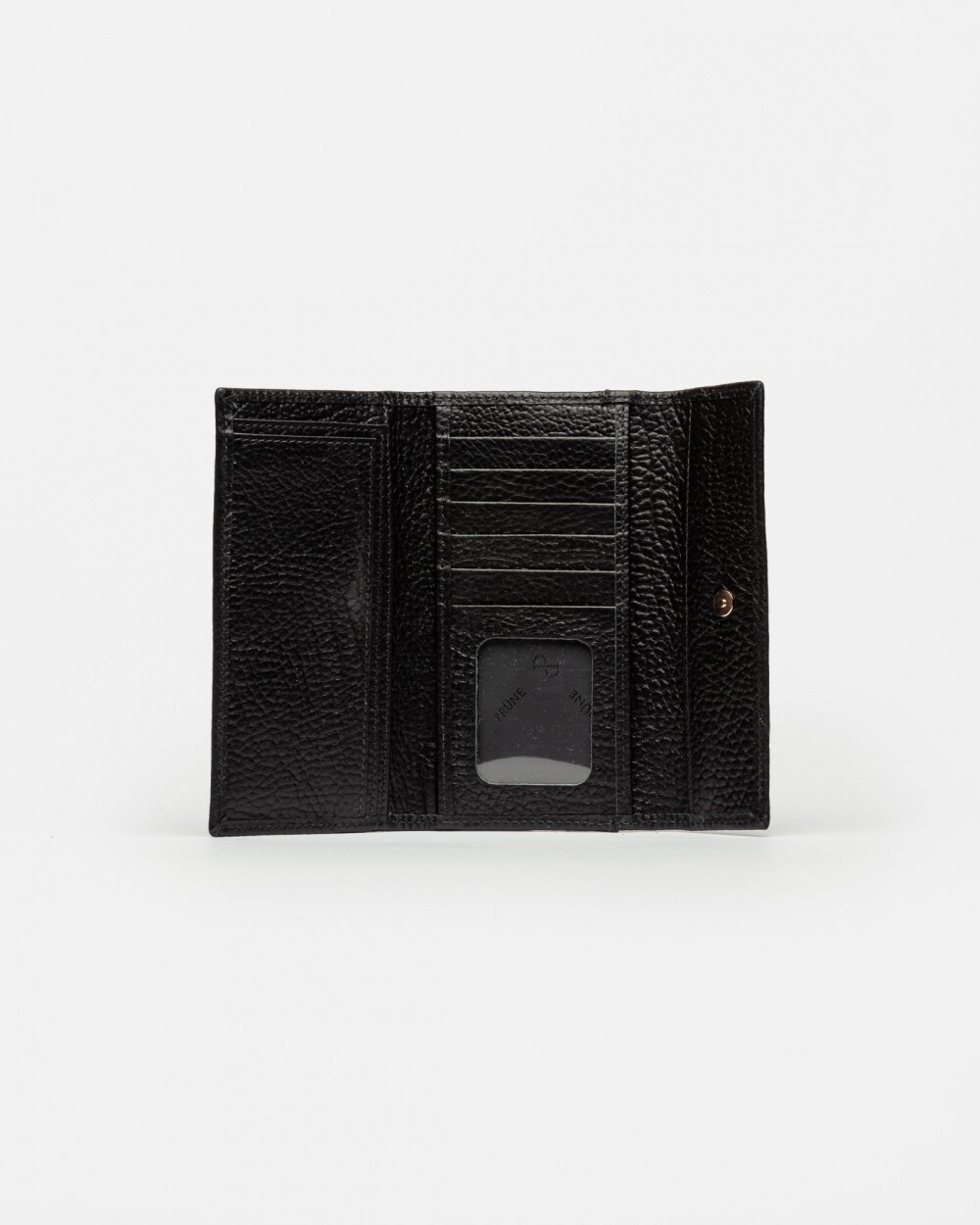 Fichero Ginger En Cuero Graneado Negro