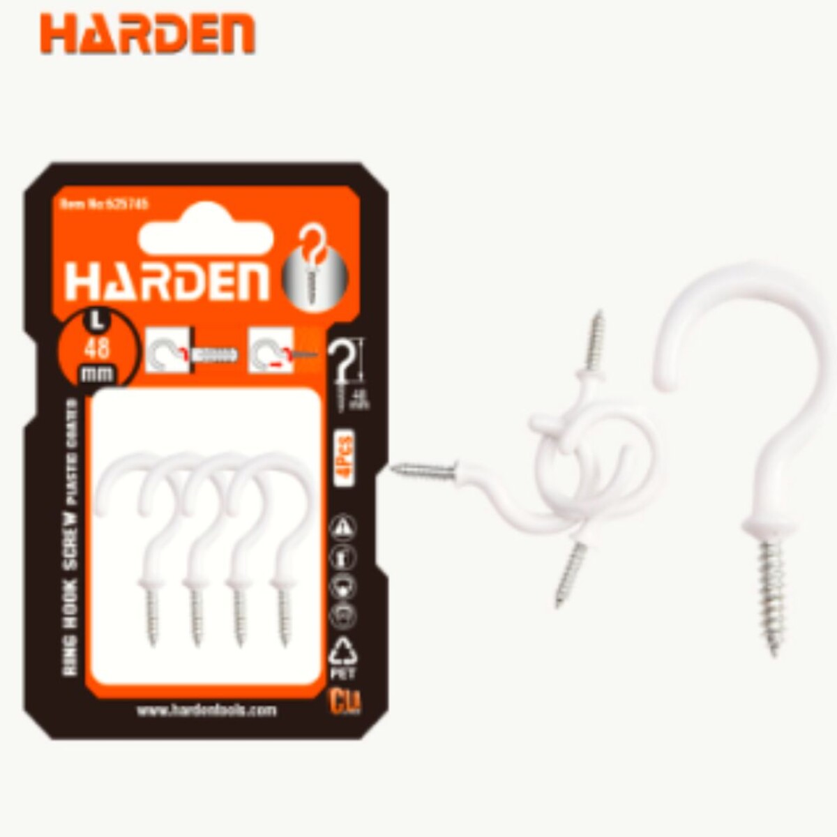 BLISTER 4 PITONES ABIERTOS DE 1-1/4 RECUBIERTOS DE PLÁSTICO HARDEN ++ - N/a 