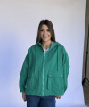 Campera Gabardina con cierre verde