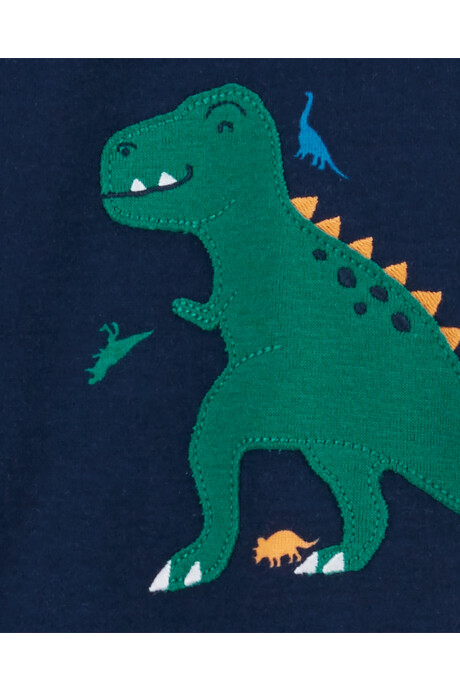 Pijama una pieza de algodón con pie diseño dinosaurios Sin color