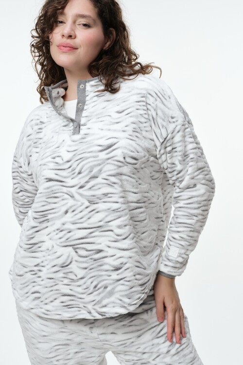 Buzo Flip Cebra Gris