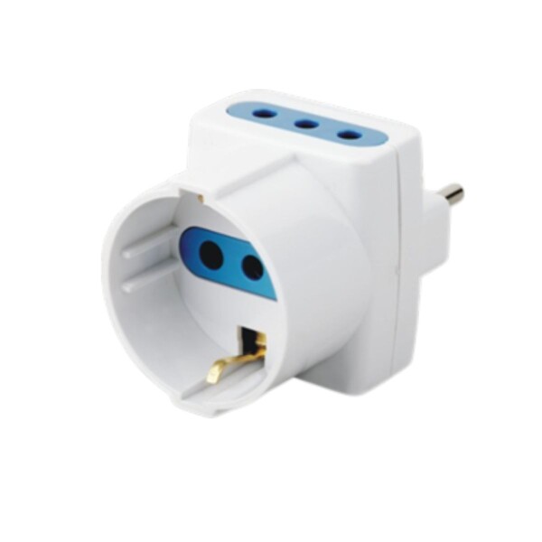 FICHA DE 1 MODULAR A 2 MODULARES MAS SHUKO SL1043 Ficha De 1 Modular A 2 Modulares Mas Shuko Sl1043