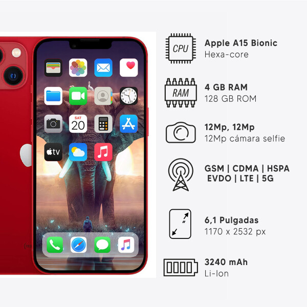 Iphone 13 4/128 Gb 5g ROJO