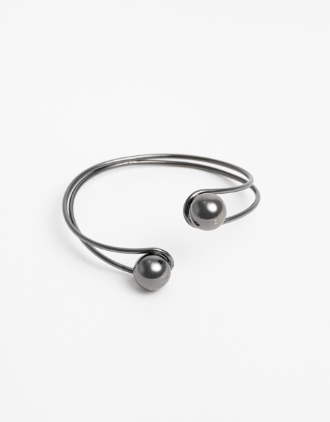 Brazaletes Metal Brazaletes Biplating - Plateado Hematite