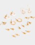 Aros Sets Strass Sets De Aros - Dorado