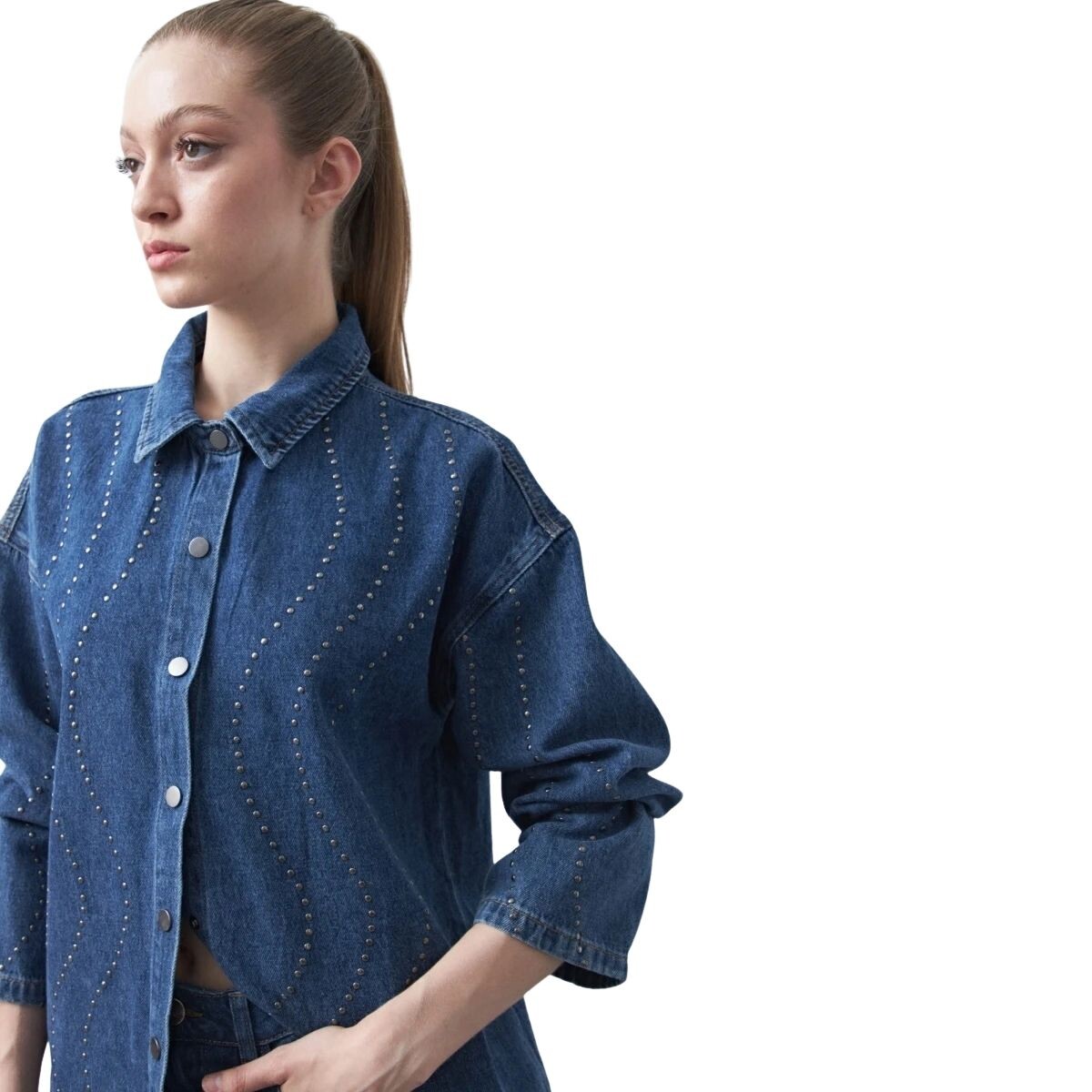 SOBRECAMISA ADELE XS-XL - AZUL 