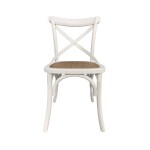 SILLA CROSS 46x42x87CM MADERA/RATTAN BLANCO SILLA CROSS 46x42x87CM MADERA/RATTAN BLANCO