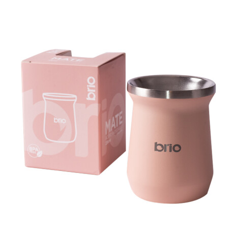 Mate De Acero Inoxidable brio Alto Diseño Clásico Durazno