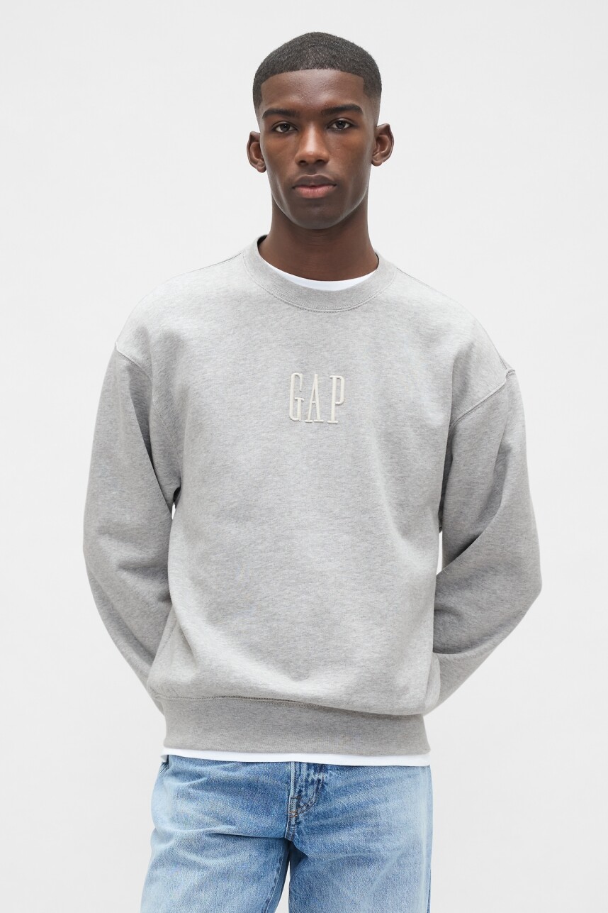 Buzo Deportivo Logo Gap Hombre Bc15 Lt Grey Heather