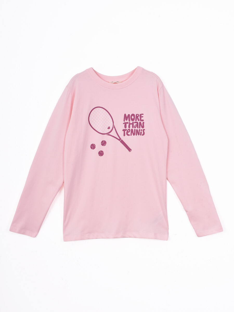 REMERA MANGA LARGA CLUB - ROSADO 