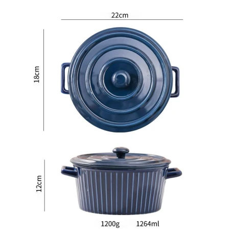 Cazuelas Cerámica No Apta Para Hornos Altura 12cm x Ancho 18cm x Ø 22cm 1264ML Cazuelas Cerámica No Apta Para Hornos Altura 12cm x Ancho 18cm x Ø 22cm 1264ML