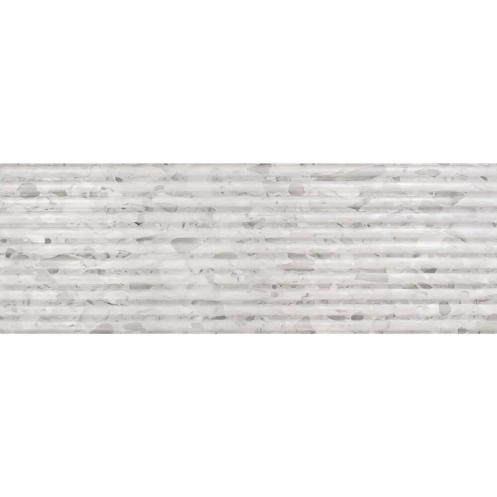 PORCELANATO FLUTED TERRAZO WHITE "A" 40X120 CM Porcelanato Fluted Terrazo White "a" 40x120 Cm