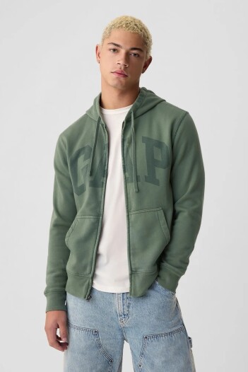 Canguro Logo Gap Con Cierre Hombre Dark Forest 18-5611 Tc