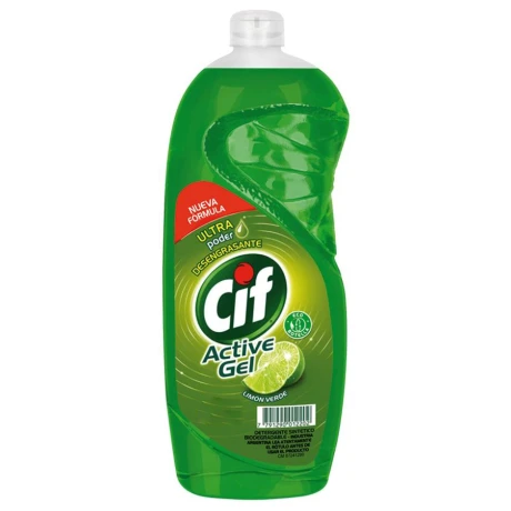 DETERGENTE CIF P/VAJILLA ULTRA ACTIVE GEL LIMON VERDE 500 ML DETERGENTE CIF P/VAJILLA ULTRA ACTIVE GEL LIMON VERDE 500 ML