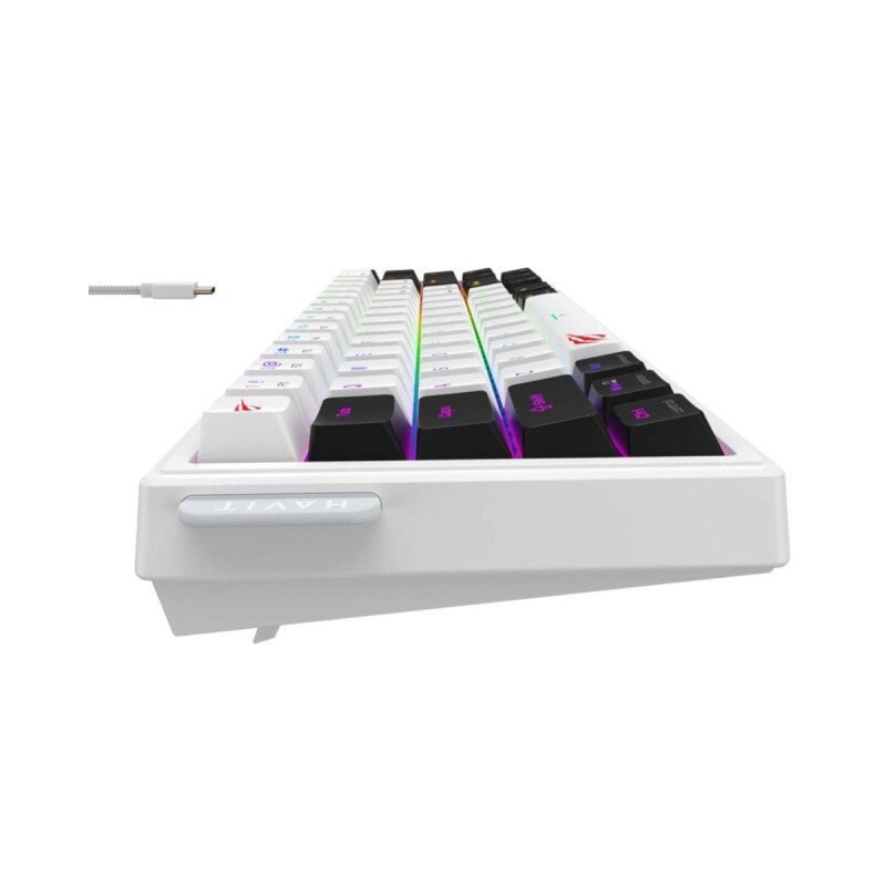 Teclado Gamer Havit KB900L Blanco y negro RGB Personalizable Teclado Gamer Havit KB900L Blanco y negro RGB Personalizable