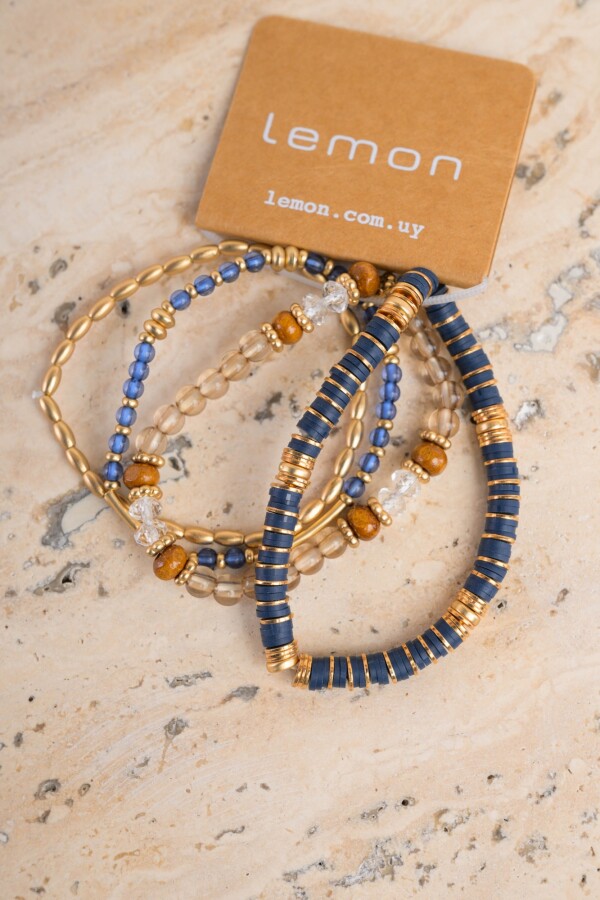 Set Pulseras Azul