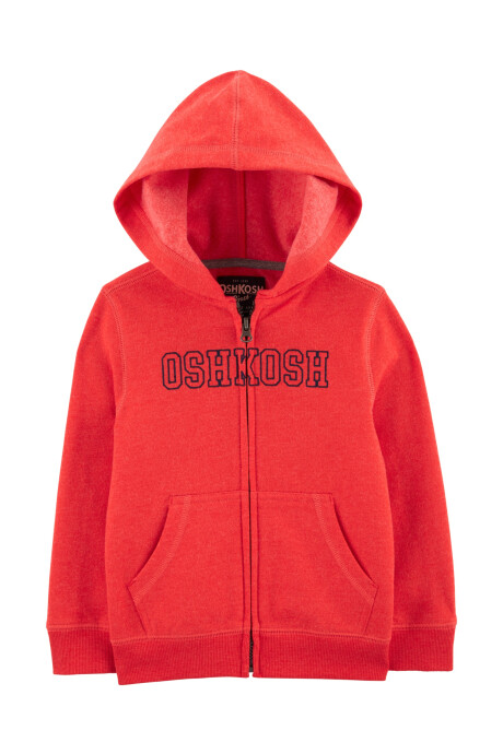 Campera de algodón con felpa con capucha y logo bordado Sin color