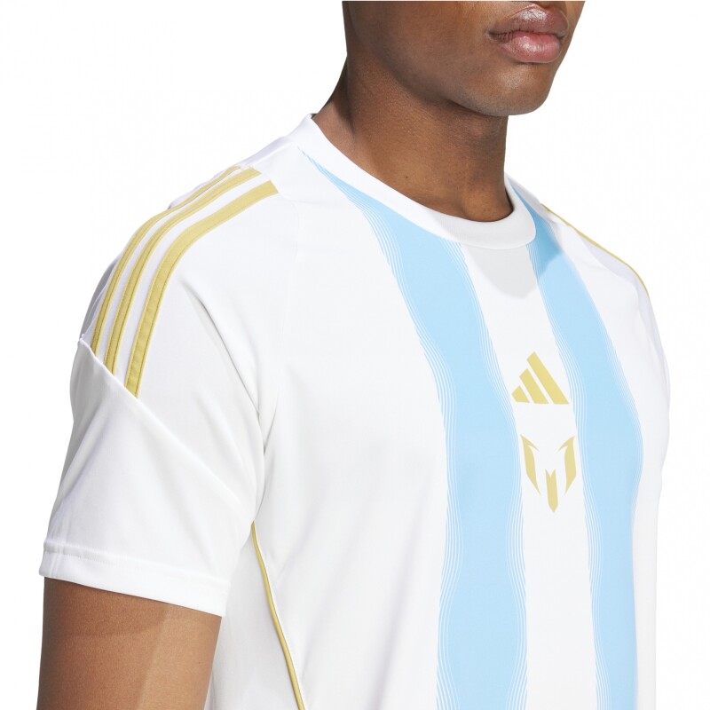 Camiseta de Entrenamiento Messi adidas white/semi blue burst