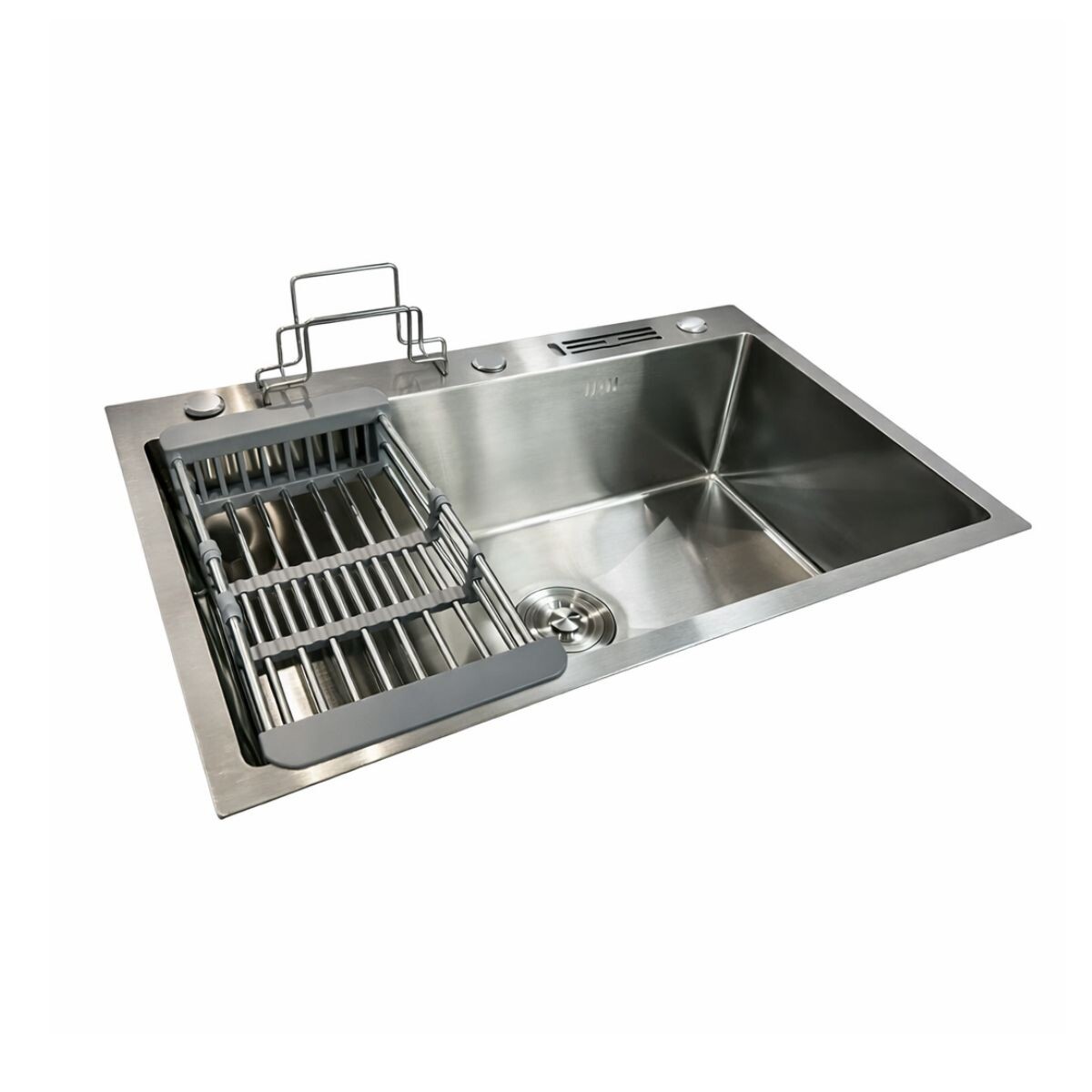 Pileta De Cocina Simple C/guarda Objetos 75x45x22cm 